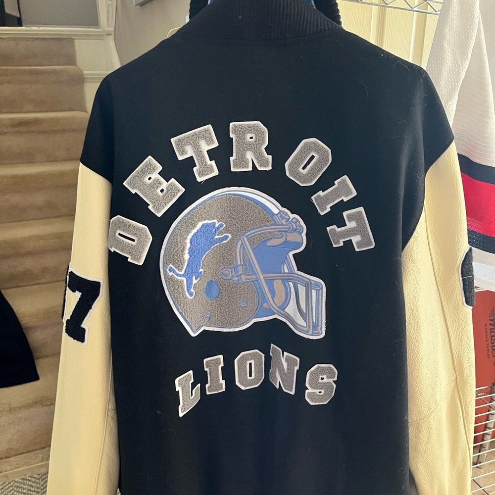 Detroit Lions Axel Foley AUTHENTIC VARSITY JACKET